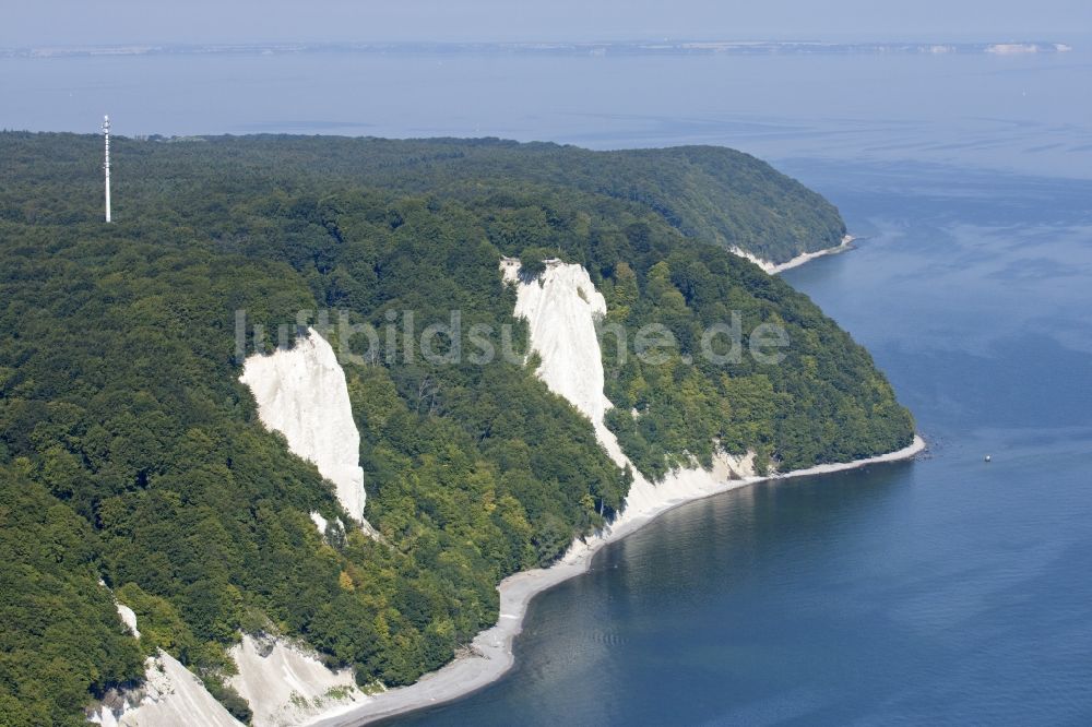 Sassnitz von oben - Kreidefelsen Königsstuhl bei Sassnitz im Bundesland Mecklenburg-Vorpommern