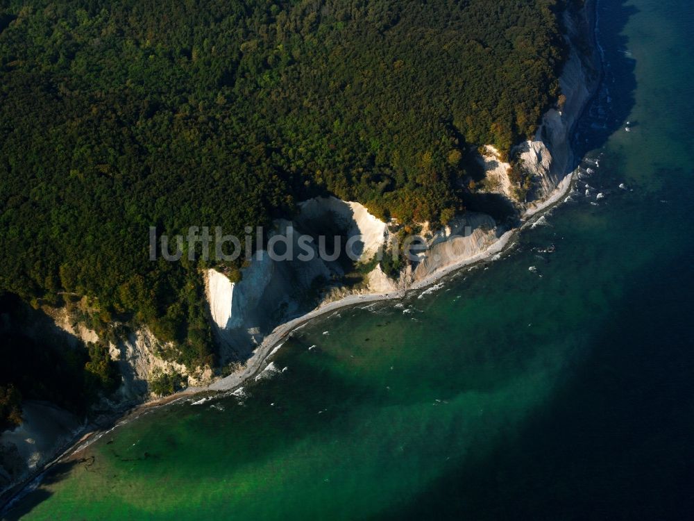 Luftbild Lohme - Kreidefelsen auf Rügen im Bundesland Mecklenburg-Vorpommern