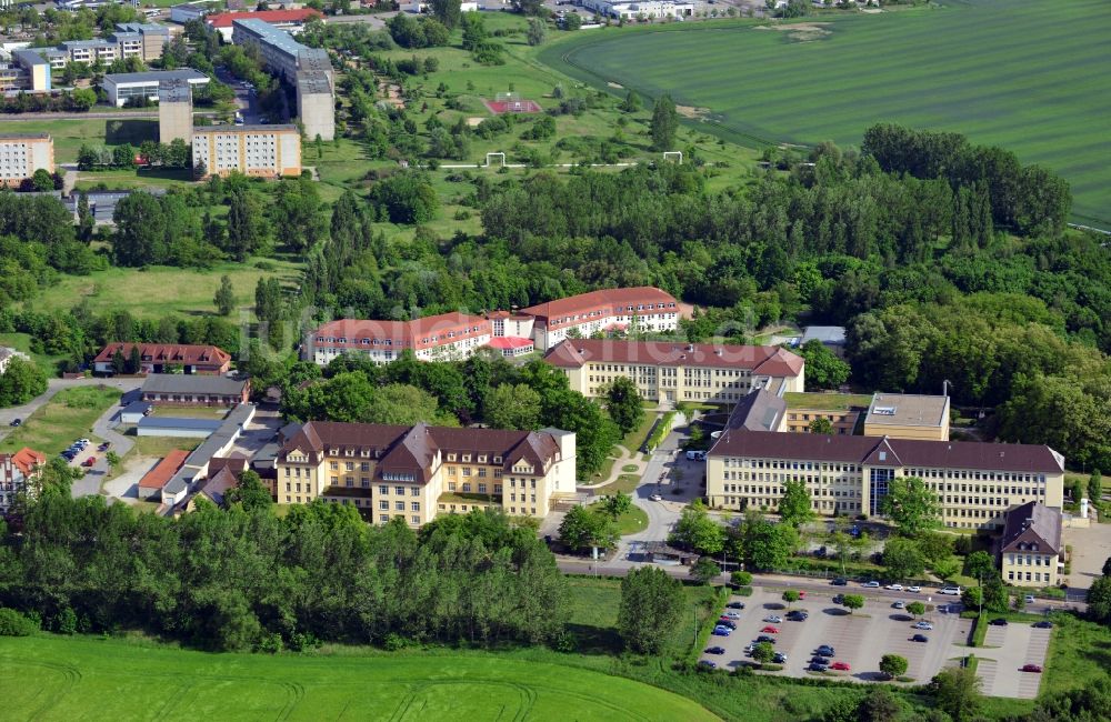 Burg aus der Vogelperspektive: Kreiskrankenhaus Jerichower Land in Burg im Bundesland Sachsen-Anhalt