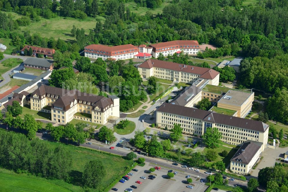 Burg von oben - Kreiskrankenhaus Jerichower Land in Burg im Bundesland Sachsen-Anhalt