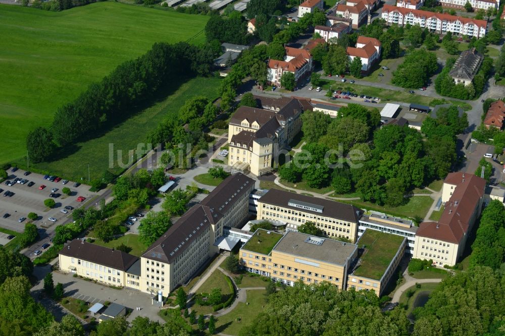 Luftaufnahme Burg - Kreiskrankenhaus Jerichower Land in Burg im Bundesland Sachsen-Anhalt