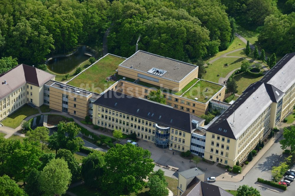 Burg von oben - Kreiskrankenhaus Jerichower Land in Burg im Bundesland Sachsen-Anhalt