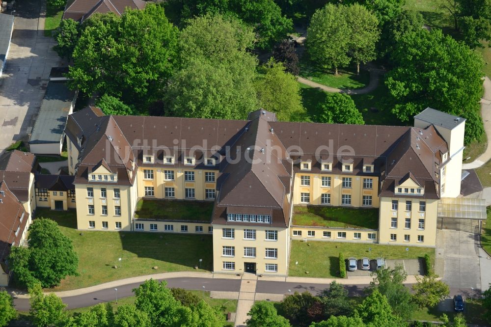 Luftbild Burg - Kreiskrankenhaus Jerichower Land in Burg im Bundesland Sachsen-Anhalt