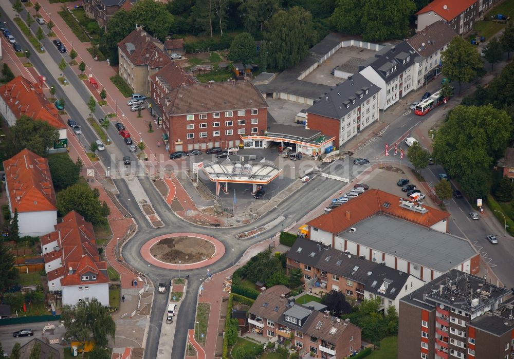 Luftbild Gladbeck - Kreisverkehr im Stadtteil Brauck in Gladbeck im Bundesland Nordrhein-Westfalen