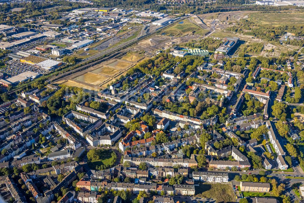 Luftbild Dortmund - Kreisverkehr - Straßenverlauf Borsigplatz in Dortmund im Bundesland Nordrhein-Westfalen