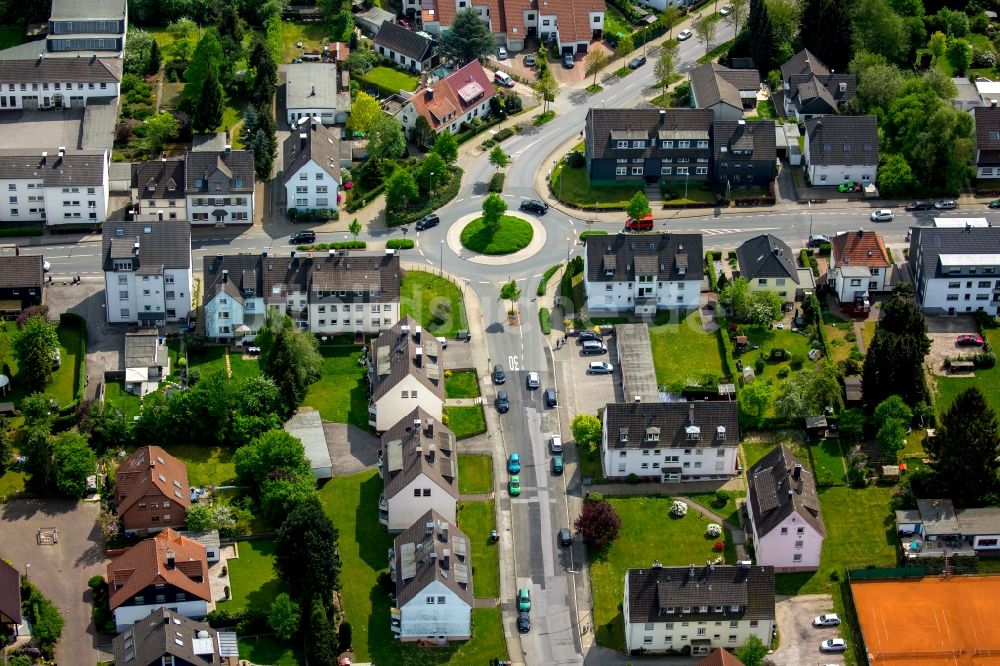 Luftaufnahme Gevelsberg - Kreisverkehr - Straßenverlauf in Gevelsberg im Bundesland Nordrhein-Westfalen