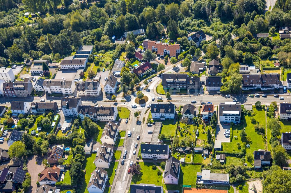 Luftaufnahme Gevelsberg - Kreisverkehr - Straßenverlauf in Gevelsberg im Bundesland Nordrhein-Westfalen