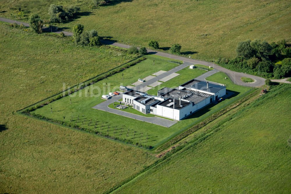 Luftaufnahme Hansestadt Stendal - Krematorium in Hansestadt Stendal im Bundesland Sachsen-Anhalt, Deutschland