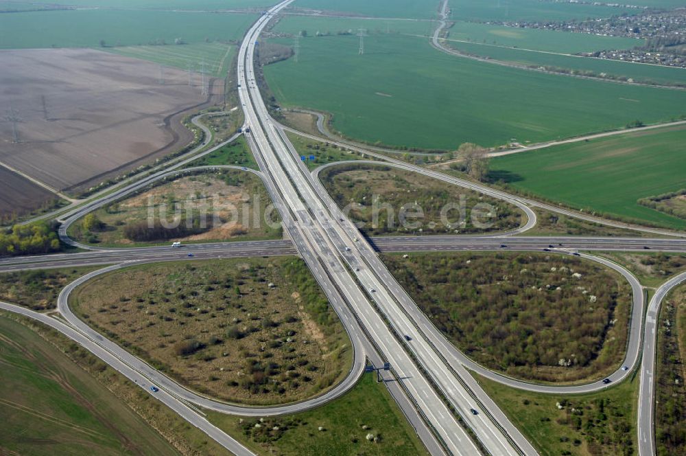 Magdeburg von oben - Kreuz Magdeburg A14 / A2