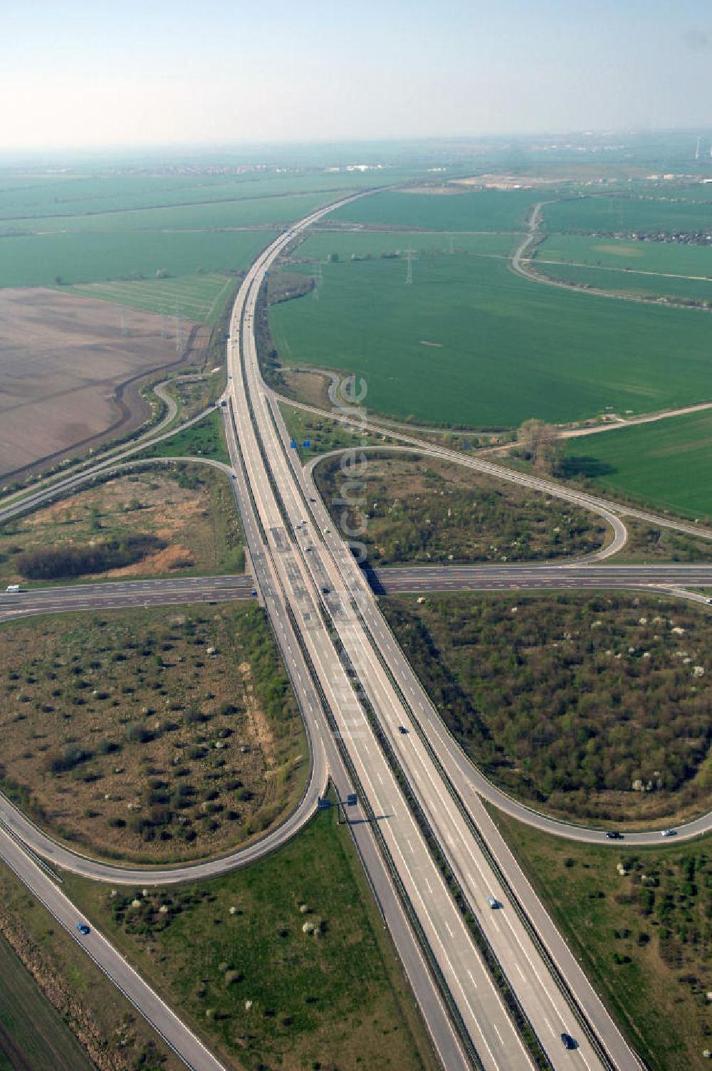 Luftbild Magdeburg - Kreuz Magdeburg A14 / A2