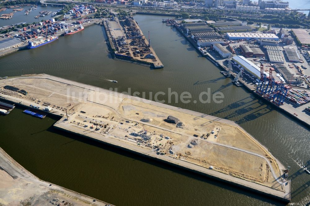 Hamburg aus der Vogelperspektive: Kreuzfahrt-Terminal in Hamburg-Mitte / Steinwerder