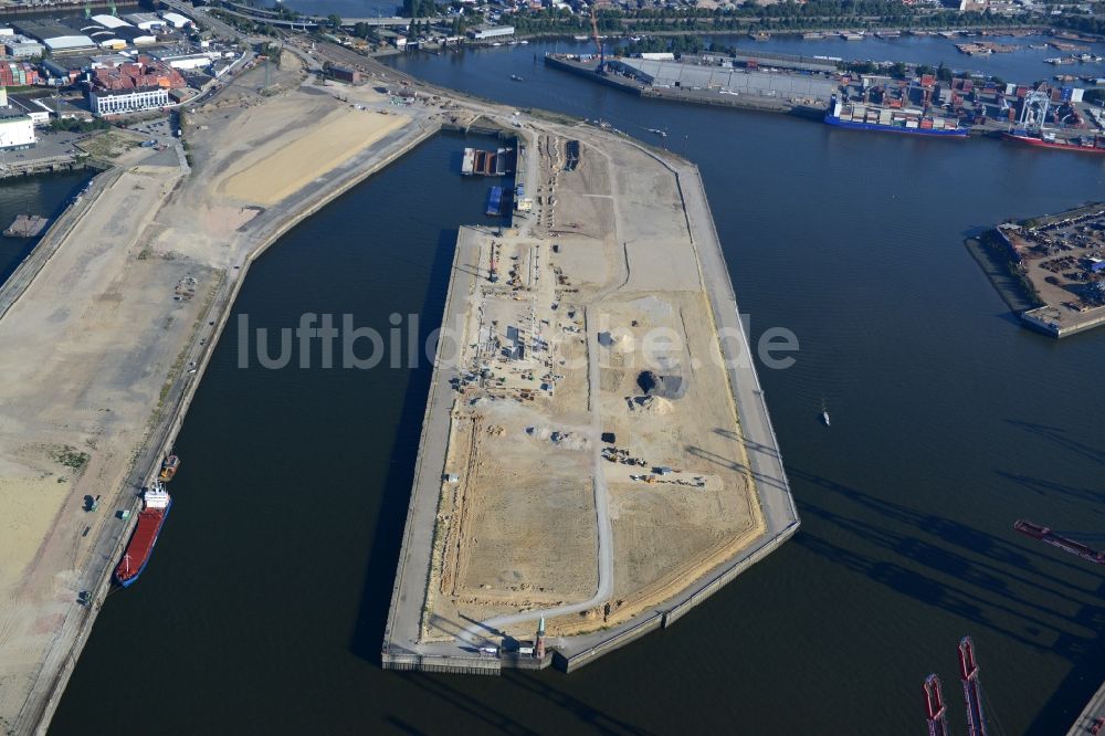 Hamburg aus der Vogelperspektive: Kreuzfahrt-Terminal in Hamburg-Mitte / Steinwerder