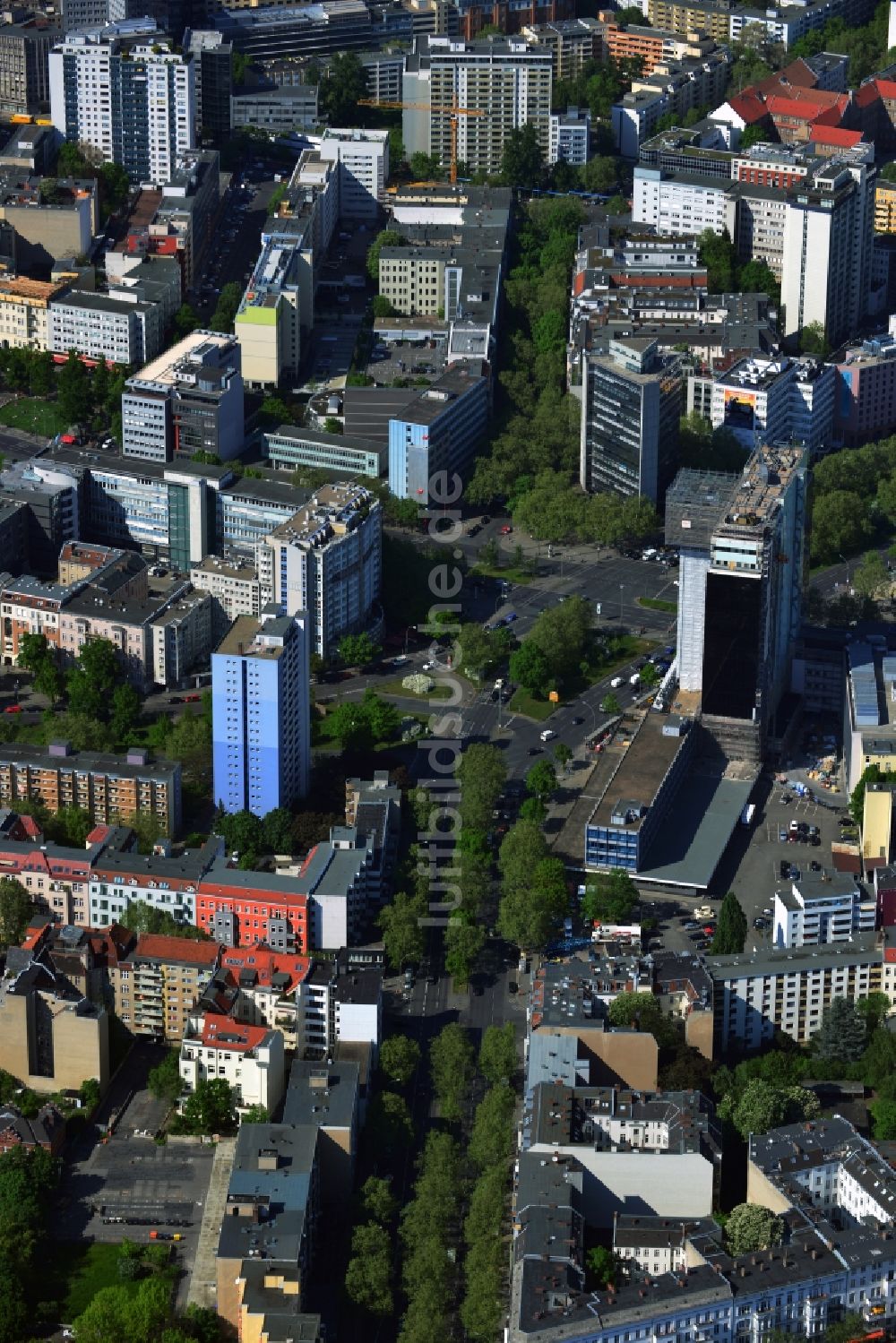 Luftbild Berlin - Kreuzung Martin-Luther-Straße - Lietzenburger Straße im Stadtteil Schöneberg von Berlin