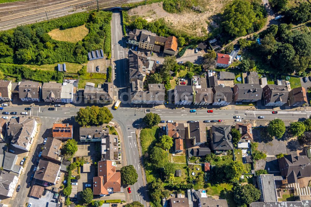 Luftbild Witten - Kreuzung Sprockhöveler Straße - Kronenstraße in Witten im Bundesland Nordrhein-Westfalen, Deutschland