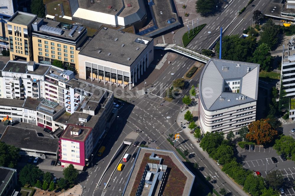 Pforzheim aus der Vogelperspektive: Kreuzung Am Waisenhausplatz in Pforzheim im Bundesland Baden-Württemberg, Deutschland