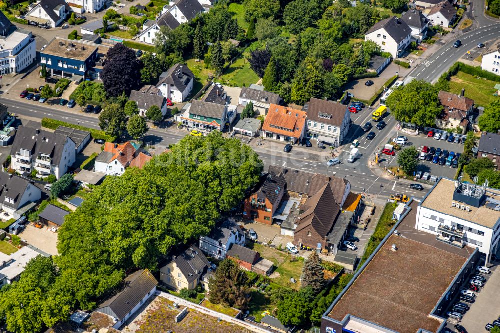 Dortmund aus der Vogelperspektive: Kreuzung Wittbräucker Straße - Höchstener Straße - Benninghofer Straße in Dortmund im Bundesland Nordrhein-Westfalen, Deutschland