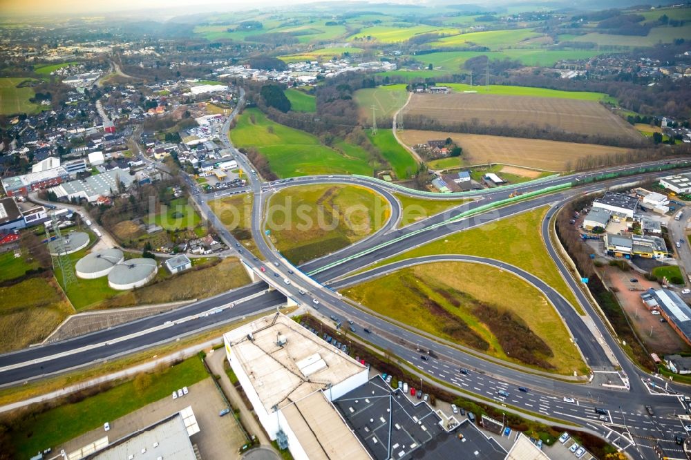 Luftaufnahme Velbert - Kreuzung B227 zur Velberter Straße in Velbert im Bundesland Nordrhein-Westfalen, Deutschland