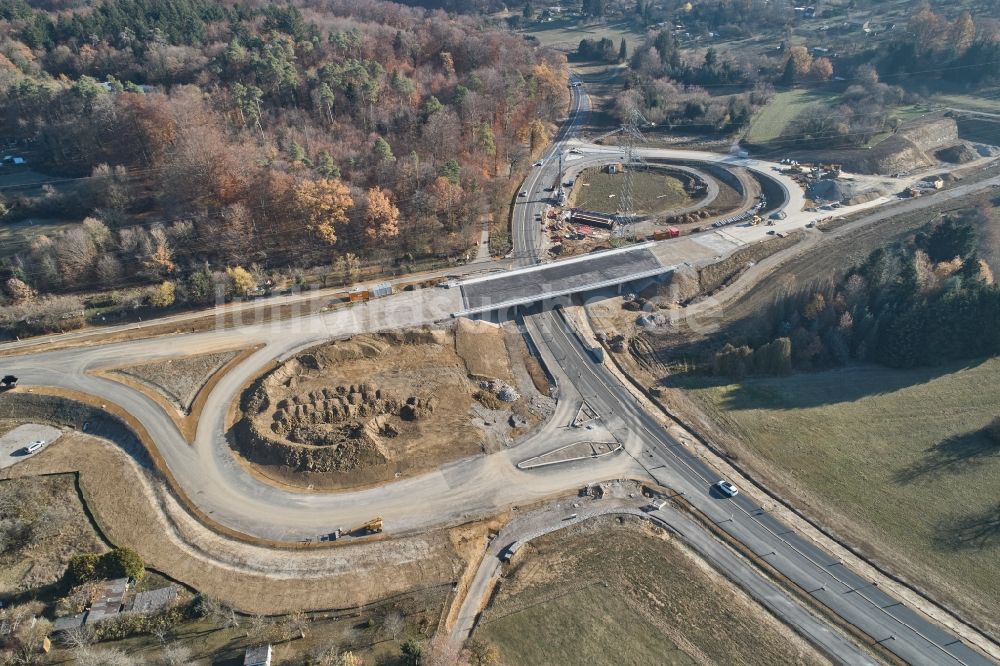 Luftbild Pforzheim - Kreuzungs- Umbau Dietlinger Straße - Westtangente in Pforzheim im Bundesland Baden-Württemberg, Deutschland