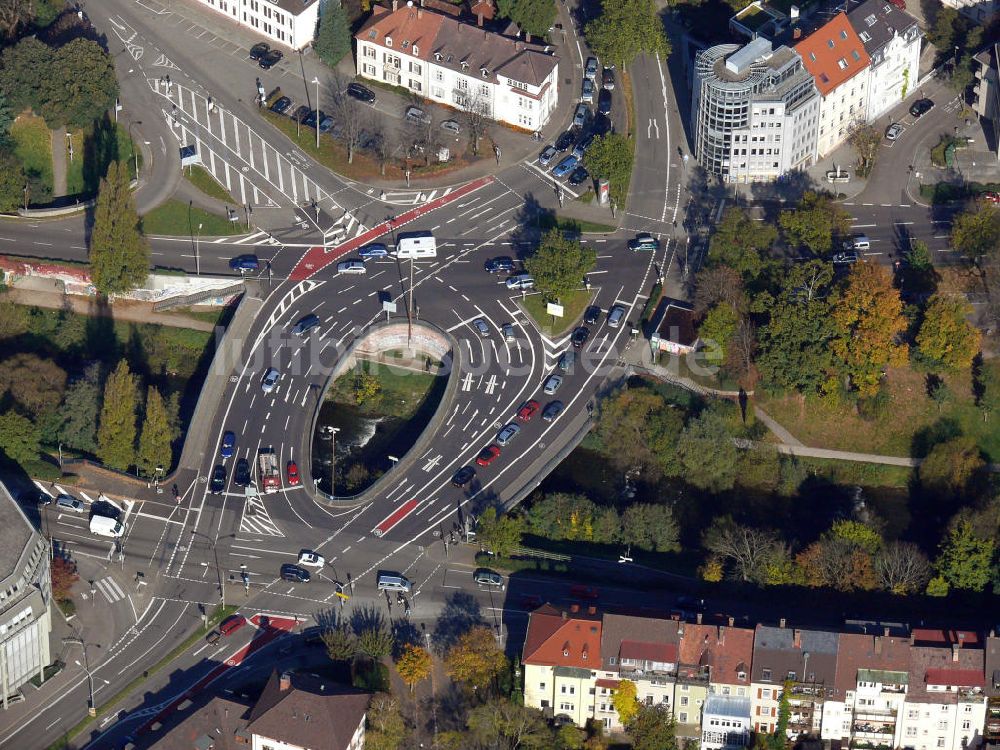 Freiburg von oben - Kronenbrücke Freiburg