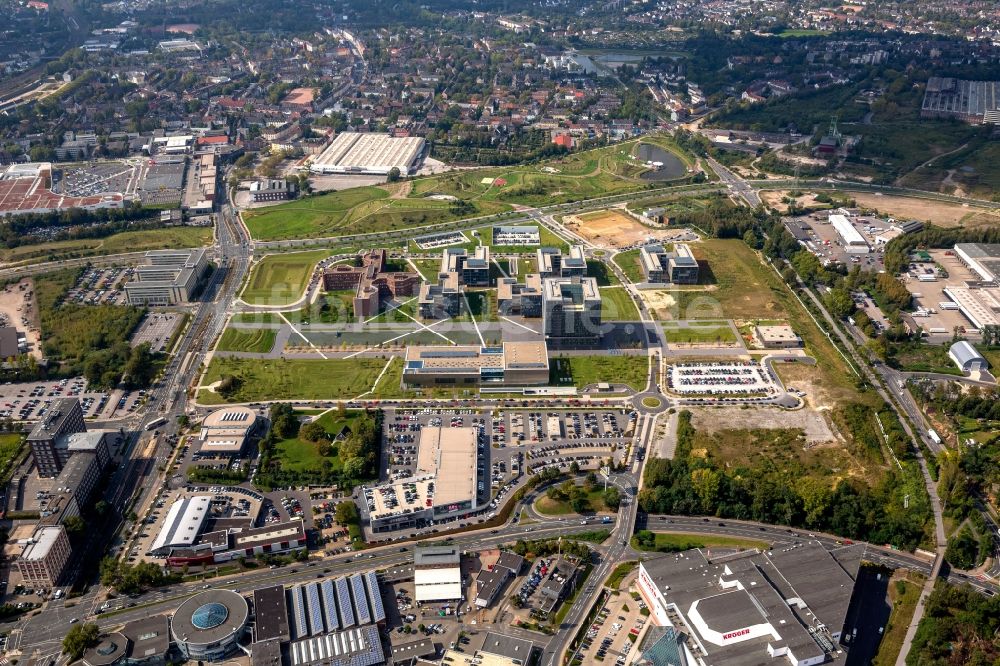 Luftbild Essen - Krupp - Gürtel mit dem Krupp- Park im Stadtteil Westviertel in Essen im Bundesland Nordrhein-Westfalen