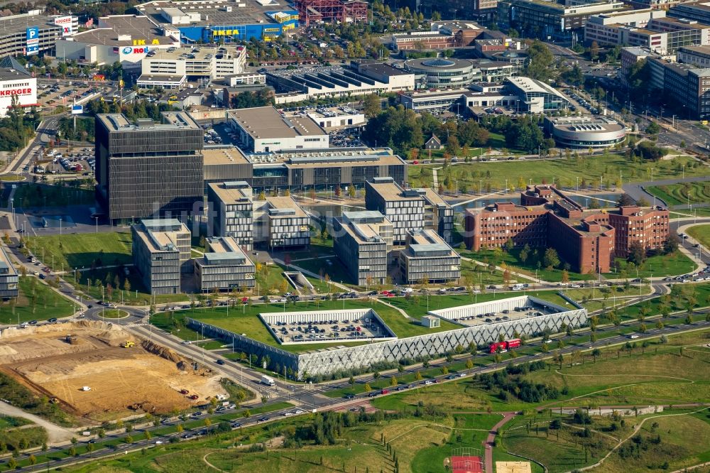 Luftaufnahme Essen - Krupp - Gürtel mit dem Krupp- Park im Stadtteil Westviertel in Essen im Bundesland Nordrhein-Westfalen