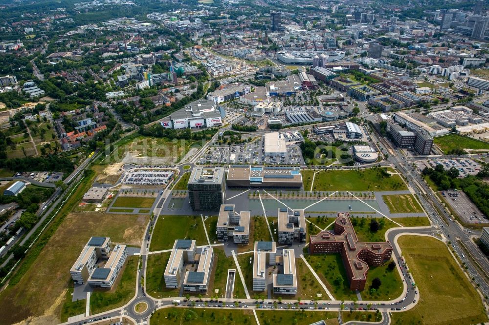 Luftaufnahme Essen - Krupp - Gürtel mit dem Krupp- Park im Stadtteil Westviertel in Essen im Bundesland Nordrhein-Westfalen