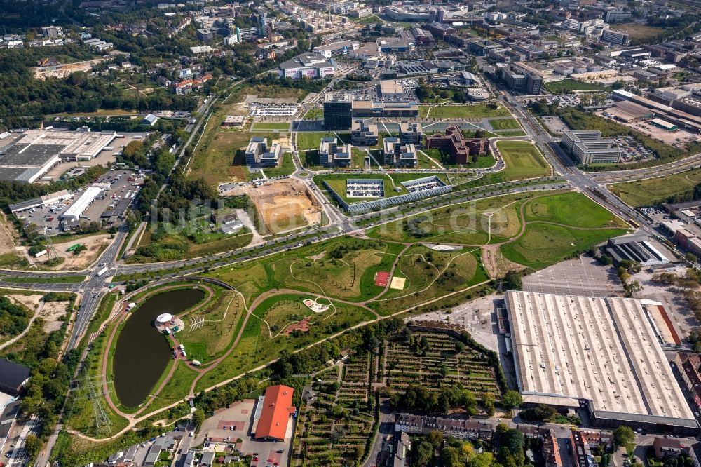 Luftbild Essen - Krupp- Park am Krupp - Gürtel im Stadtteil Westviertel in Essen im Bundesland Nordrhein-Westfalen