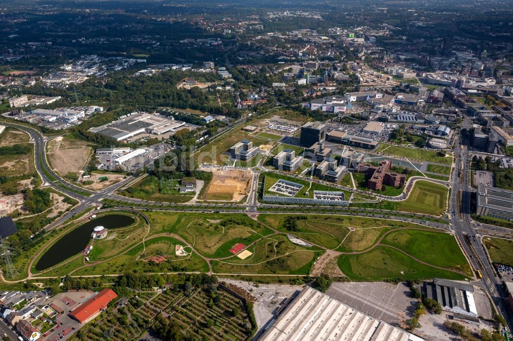 Luftaufnahme Essen - Krupp- Park am Krupp - Gürtel im Stadtteil Westviertel in Essen im Bundesland Nordrhein-Westfalen