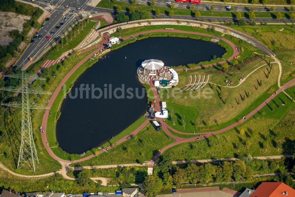 Essen von oben - Krupp- Park am Krupp - Gürtel im Stadtteil Westviertel in Essen im Bundesland Nordrhein-Westfalen