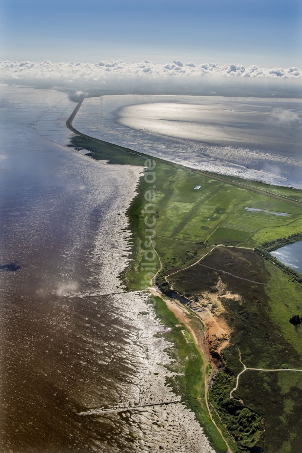 Luftaufnahme Sylt - Küste Insel Sylt in der Nordsee in Morsum im Bundesland Schleswig-Holstein