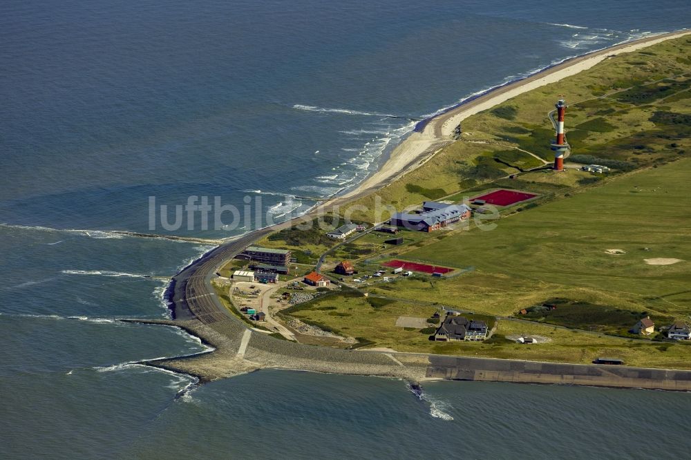 Luftbild Wangerooge - Küste der Insel Wangerooge als Teil der ostfriesischen Inseln im Wattenmeer im Bundesland Niedersachsen