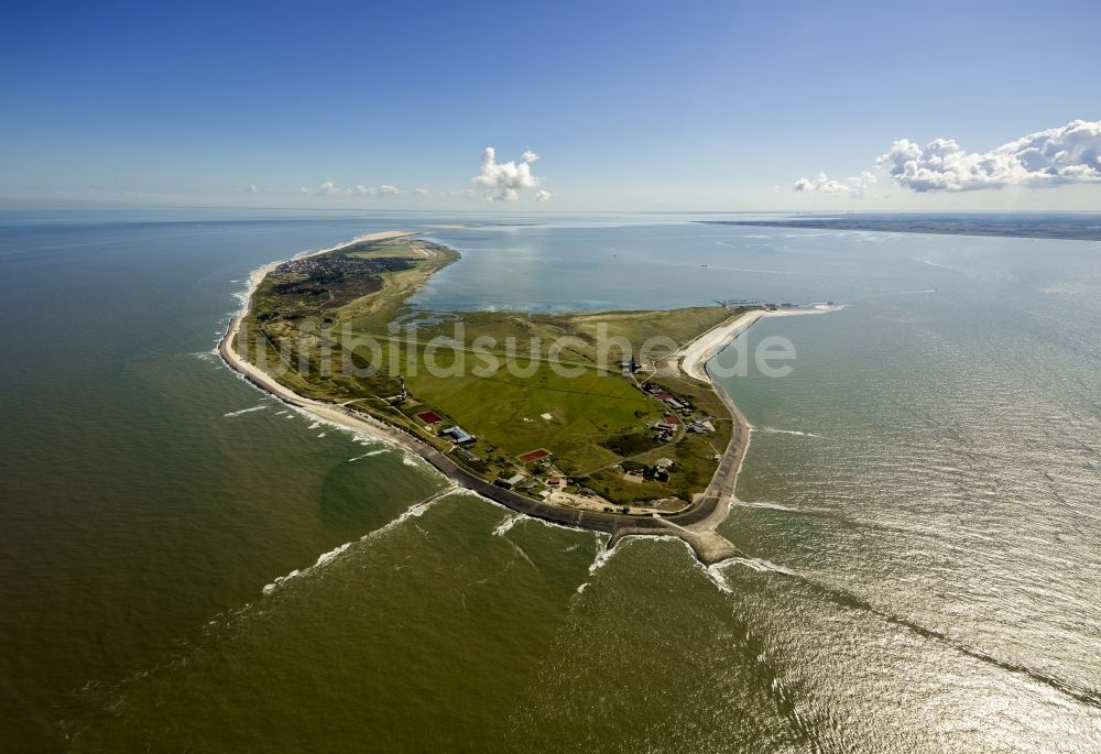 Luftbild Wangerooge - Küste der Insel Wangerooge als Teil der ostfriesischen Inseln im Wattenmeer im Bundesland Niedersachsen