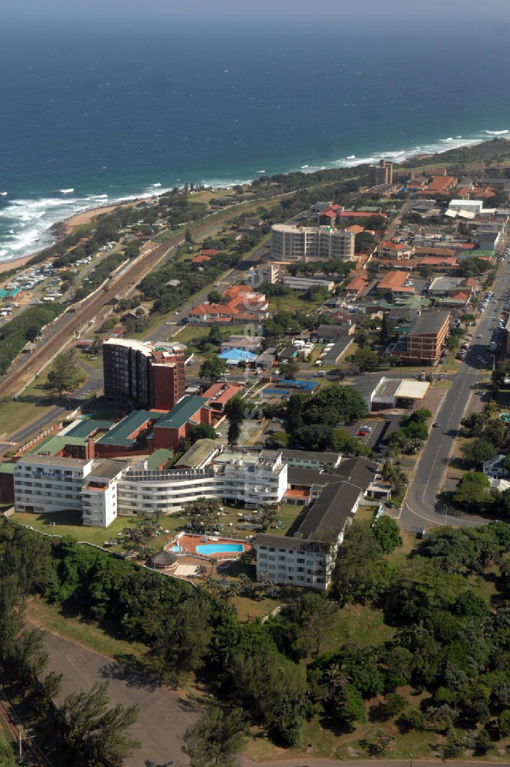 Scottburgh von oben - Küste von Scottburgh in Südafrika