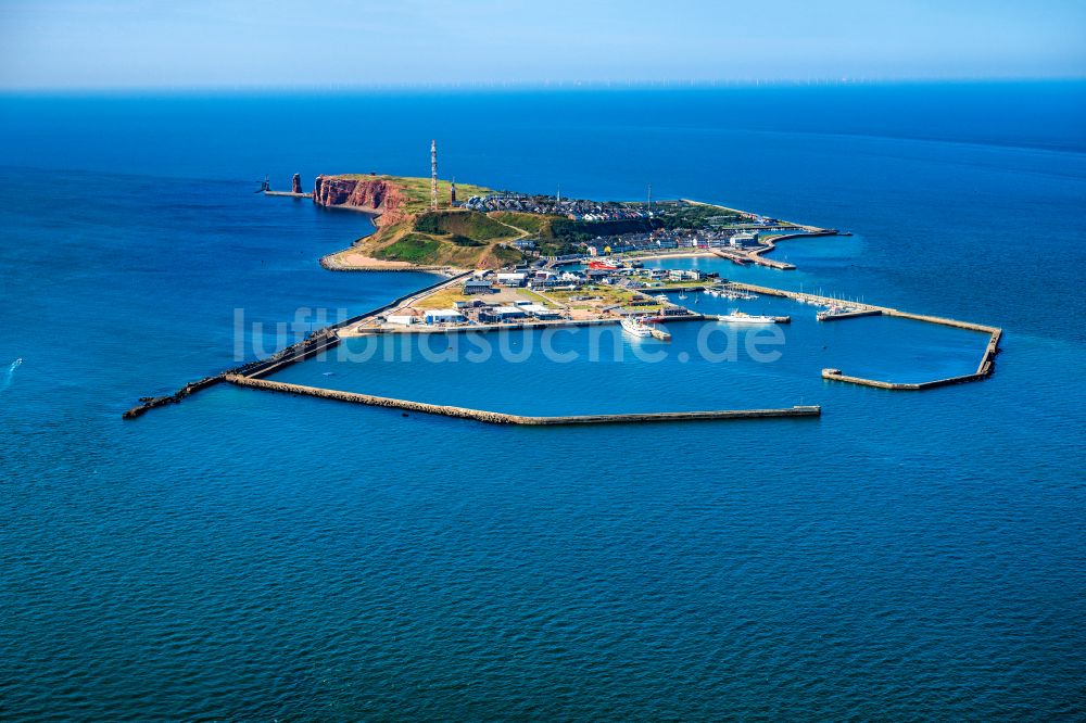 Helgoland von oben - Küsten- Landschaft der Insel Helgoland in der Nordsee im Bundesland Schleswig-Holstein, Deutschland