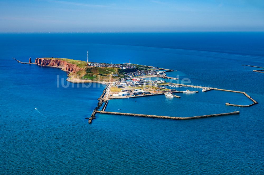 Luftbild Helgoland - Küsten- Landschaft der Insel Helgoland in der Nordsee im Bundesland Schleswig-Holstein, Deutschland