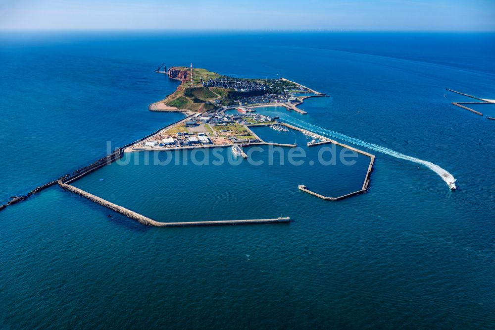 Helgoland von oben - Küsten- Landschaft der Insel Helgoland in der Nordsee im Bundesland Schleswig-Holstein, Deutschland