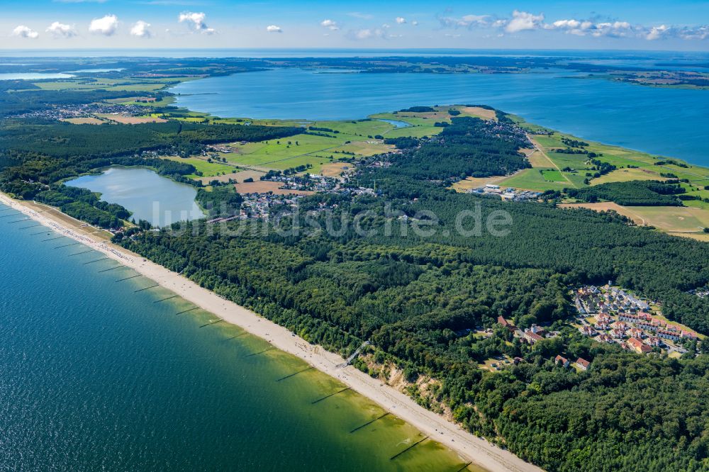 Luftaufnahme Loddin - Küsten- Landschaft am Sandstrand der der Ostsee in Kölpinsee im Bundesland Mecklenburg-Vorpommern, Deutschland