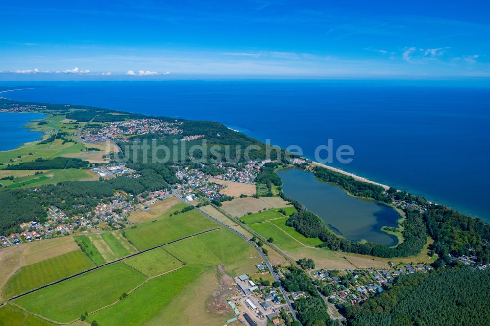 Luftaufnahme Loddin - Küsten- Landschaft am Sandstrand der der Ostsee in Kölpinsee im Bundesland Mecklenburg-Vorpommern, Deutschland