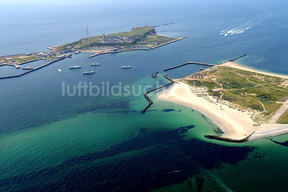 Luftbild Helgoland - Küsten- Landschaft am Sandstrand der Helgoland-Düne in der Nordsee auf Helgoland im Bundesland Schleswig-Holstein