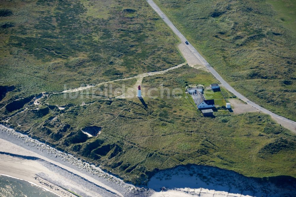 Luftbild List - Küsten- Landschaft am Sandstrand der Nordsee- Insel Sylt in List im Bundesland Schleswig-Holstein