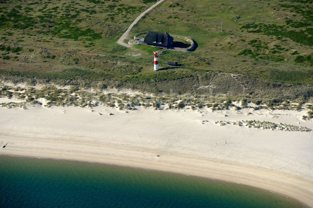 Luftbild List - Küsten- Landschaft am Sandstrand der Nordsee- Insel Sylt in List im Bundesland Schleswig-Holstein