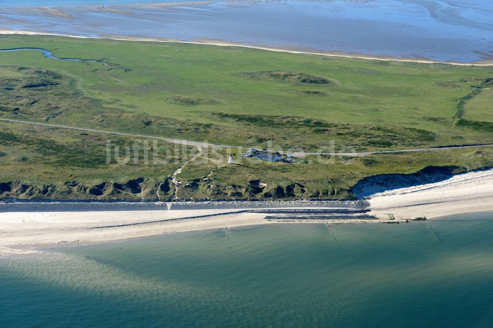 Luftbild List - Küsten- Landschaft am Sandstrand der Nordsee- Insel Sylt in List im Bundesland Schleswig-Holstein