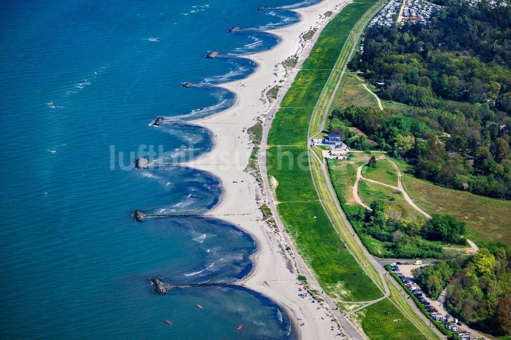 Luftbild Wisch - Küsten- Landschaft am Sandstrand der Ostsee- Küste in Wisch im Bundesland Schleswig-Holstein