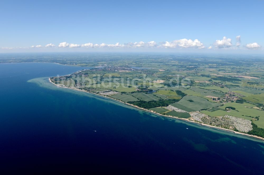 Luftbild Schashagen - Küsten- Landschaft am Sandstrand der Ostsee in Schashagen im Bundesland Schleswig-Holstein