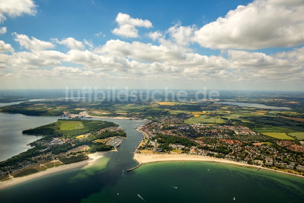 Luftbild Lübeck - Küsten- Landschaft am Sandstrand der Ostseeküste bei Travemünde in Lübeck im Bundesland Schleswig-Holstein