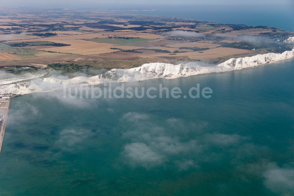 Luftaufnahme Dover - Küsten- Landschaft an der Steilküste bei Dover in England, Vereinigtes Königreich