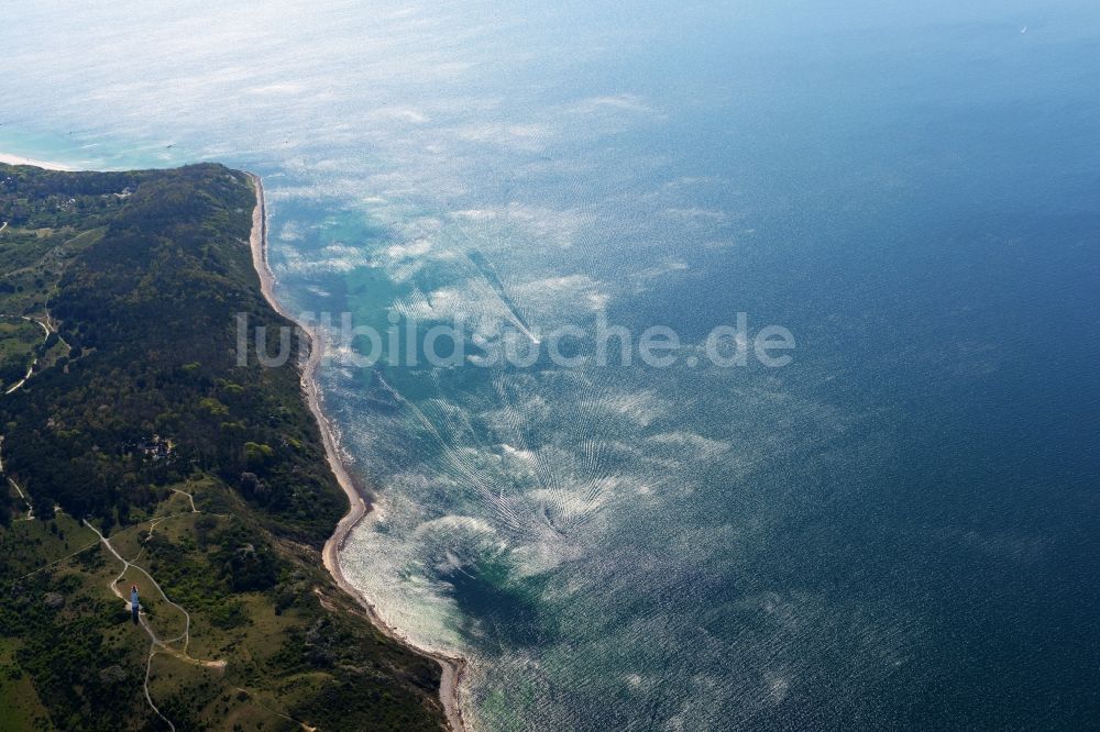 Luftbild Insel Hiddensee - Küsten- Landschaft an der Steilküste der Insel Hiddensee im Bundesland Mecklenburg-Vorpommern