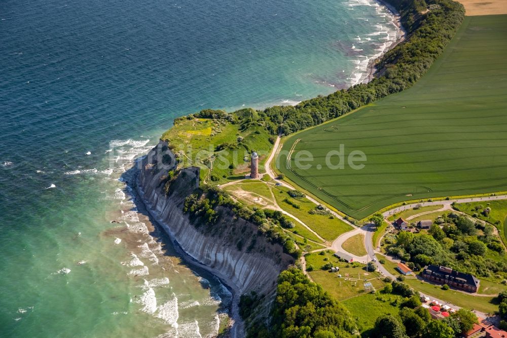 Putgarten von oben - Küsten- Landschaft an der Steilküste der Insel Rügen im Ortsteil Arkona in Putgarten im Bundesland Mecklenburg-Vorpommern