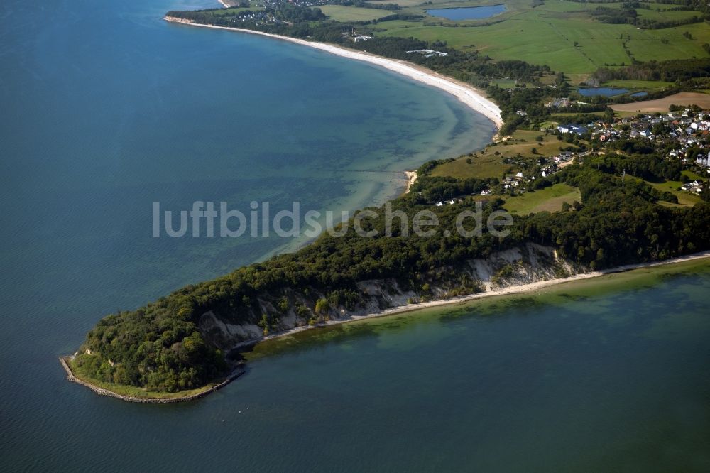 Göhren von oben - Küsten- Landschaft an der Steilküste Mönchgut - Nordperd in Göhren im Bundesland Mecklenburg-Vorpommern, Deutschland