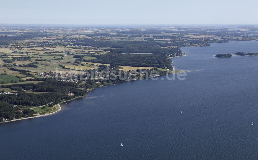 Luftbild Kollund - Küsten- Landschaft an der Steilküste der Ostsee in Kollund in Dänemark